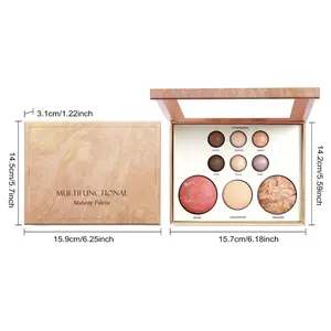 Holiday Baked Starter Kit  Full Face Makeup Palette, eyeshadow affordable bronzer  highlighter contour  Eyeshadow Makeup Cosmetic indie eye shadow white setting powder free shipping Makeup