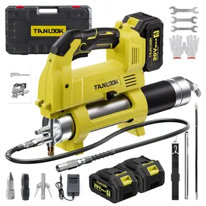 TANLOOK 20V Cordless Electric Grease Gun Kit, 2 Lithium Batteries Version, High Pressure with Carrying Case & Accessories, Ideal for Auto, Truck & Machinery Lubrication