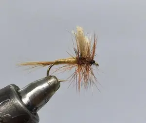 One Dozen (12) March Brown Dun, Dry Fly- Strike Fly Company