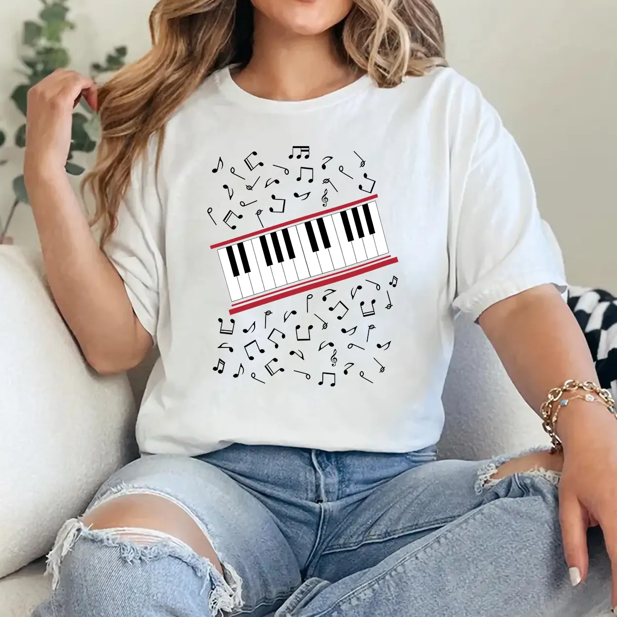 Michael Jackson Beat It T-Shirt,Unisex shirt, Piano & Music Notes