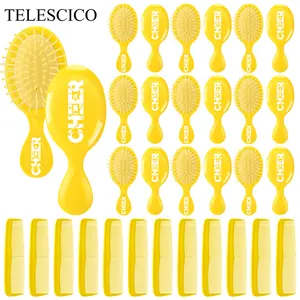 TELESCICO 5 Pieces Hair Edge Brush Double Sided Control Hair Brush Comb Combo Pack Smooth Comb Grooming (5 Colors)
