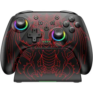 ESYWEN Wireless Gaming Controller with Charging Dock for PC| Hall Effect Joystick & 1000Hz Polling | Programmable Back Buttons, RGB, Turbo, Gyro | Compatible with Switch/Switch 2, Android, iOS