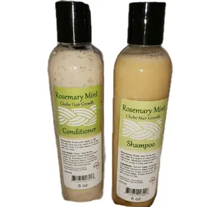 8oz Combo Rosemary Mint Chebe Hair Growth Shampoo Conditioner Set Anti-dandruff Oil Control Haircare Blend Coconut Shea Shea Butter Cleansing Cleanser