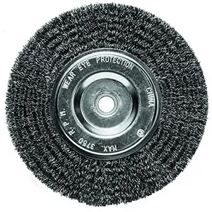 Century Drill & Tool  6 x 0.5 x 0.63 in. Fine Bench Grinder Wire Wheel Pack of 2, Universal Fit