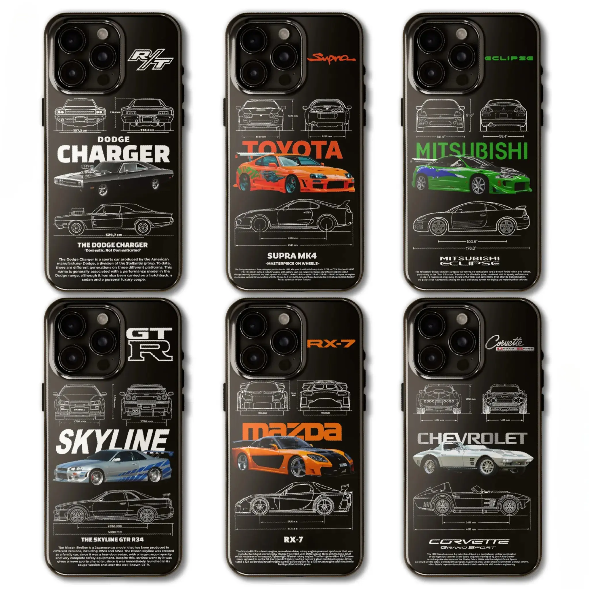 Legendary Racing Smartphone Casing - Classic Street Racing Movie Theme Handheld Cellphone Cases, American Muscle Car Designs, Compatible with iPhone 11-17 Pro Max/Plus & Samsung Galaxy S23-S25 Devices