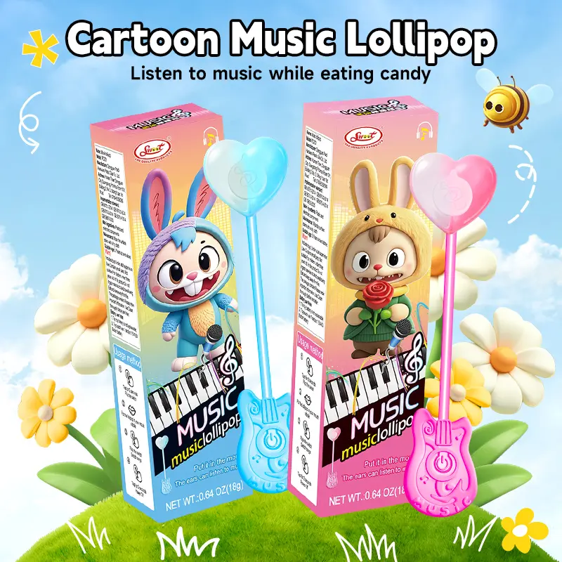 SWOOT Sugar-Free Musical Lollipop 2-Pack | Plays Happy Birthday Song | Blueberry & Peach Flavor | Bone Conduction Technology Candy | Fun Birthday Gift Idea campingessentials