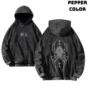 Phantom Troupe Web of Shadows Vintage Hoodie, Hunter x Hunter Graphic Hoodies, Unisex Anime Manga Clothing, Tops Sweaters Menswear Womenswear