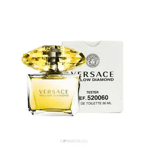 VERSACE Yellow Diamond Eau De Toilette Spray Tester 3 oz for Women Glamorous & Sophisticated Fragrance with Pear Sorbet & Mimosa Notes