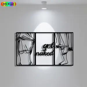1pc Avant-Garde Legs with "get naked" Text Metal Wall Art, Statue Mural, Iron Craft, Modern Home Decor, Perfect for Bedroom, Bathroom, Living Room Decor, Artistic Metalwork, Valentine's Decor, Ideal Gift for Trend Seekers