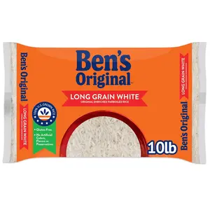 BEN'S ORIGINAL Enriched Long Grain White Rice, Parboiled 10 lb Bag