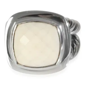 Pre-owned NY144673 David Yurman Albion Agate Ring in Sterling Silver