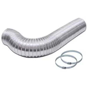Lambro 3121 4 in. x 8 ft. Aluminium Flexible Duct Pipe
