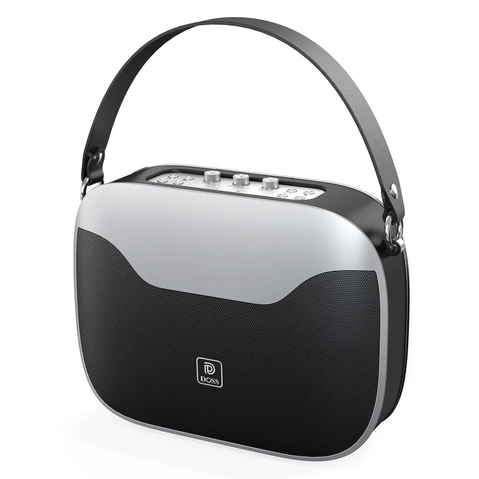 DOSS SoundBox H100 Wireless Bluetooth Speaker - 50W Immersive Audio, 24H Playtime, Dual DSP Technology, Portable Speaker with Handle, USB Button, Aux-In, Smartphone Compatible, Pink & Black for Outdoor Use, Wireless Speaker tiktokshopbacktoschool