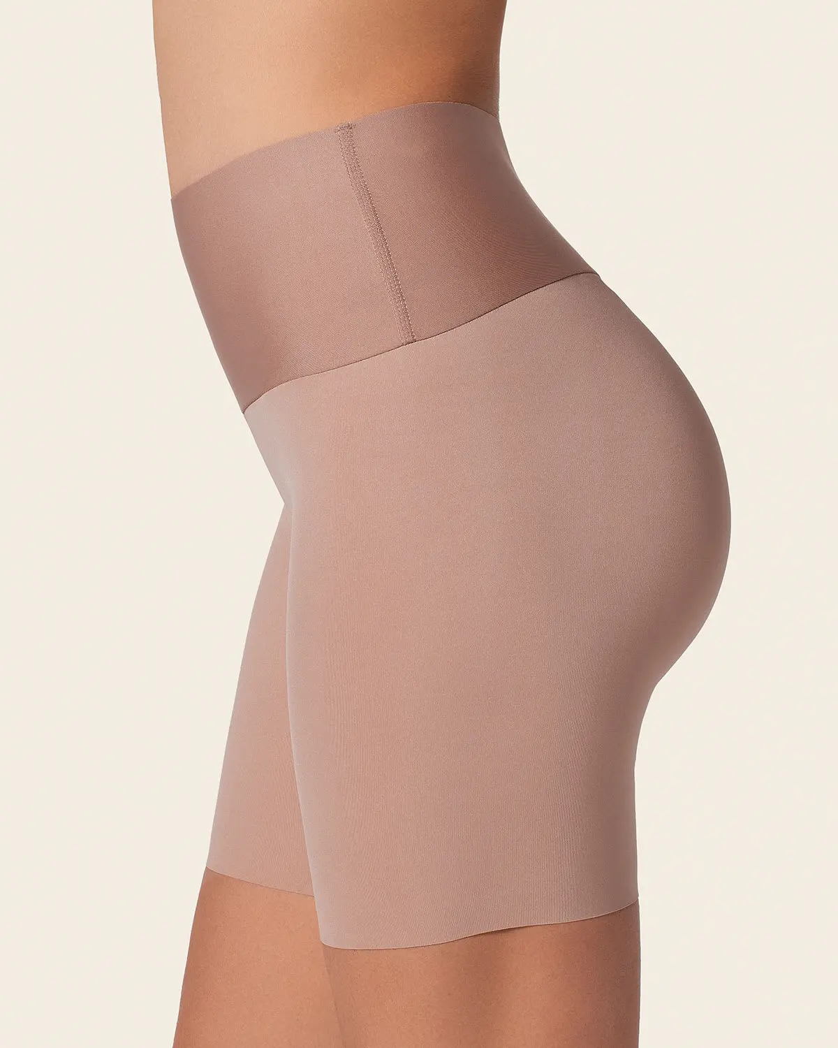 Leonisa PowerStay Stay-In-Place Seamless Shapewear Shorts - Soft Fabric Ruched Design for Light Compression & Anti-Slip Grip Technology