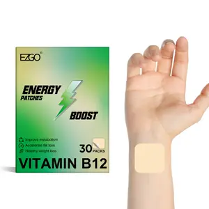 Vitamin B12 Patch for Energy Plus – 30 Count, Improve Metabolism, 100% Natural Vitamin Patches, Focus & Body Support, Self-Adhesive