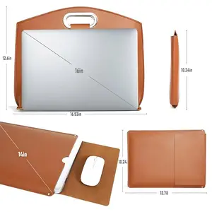 Business Laptop Bag for Lady, 2in1 Fashion Handbag Waterproof Leather 14ln Cases for Laptops and iPad, Work Tote Bag Briefcase laptop purse Traveling Bag