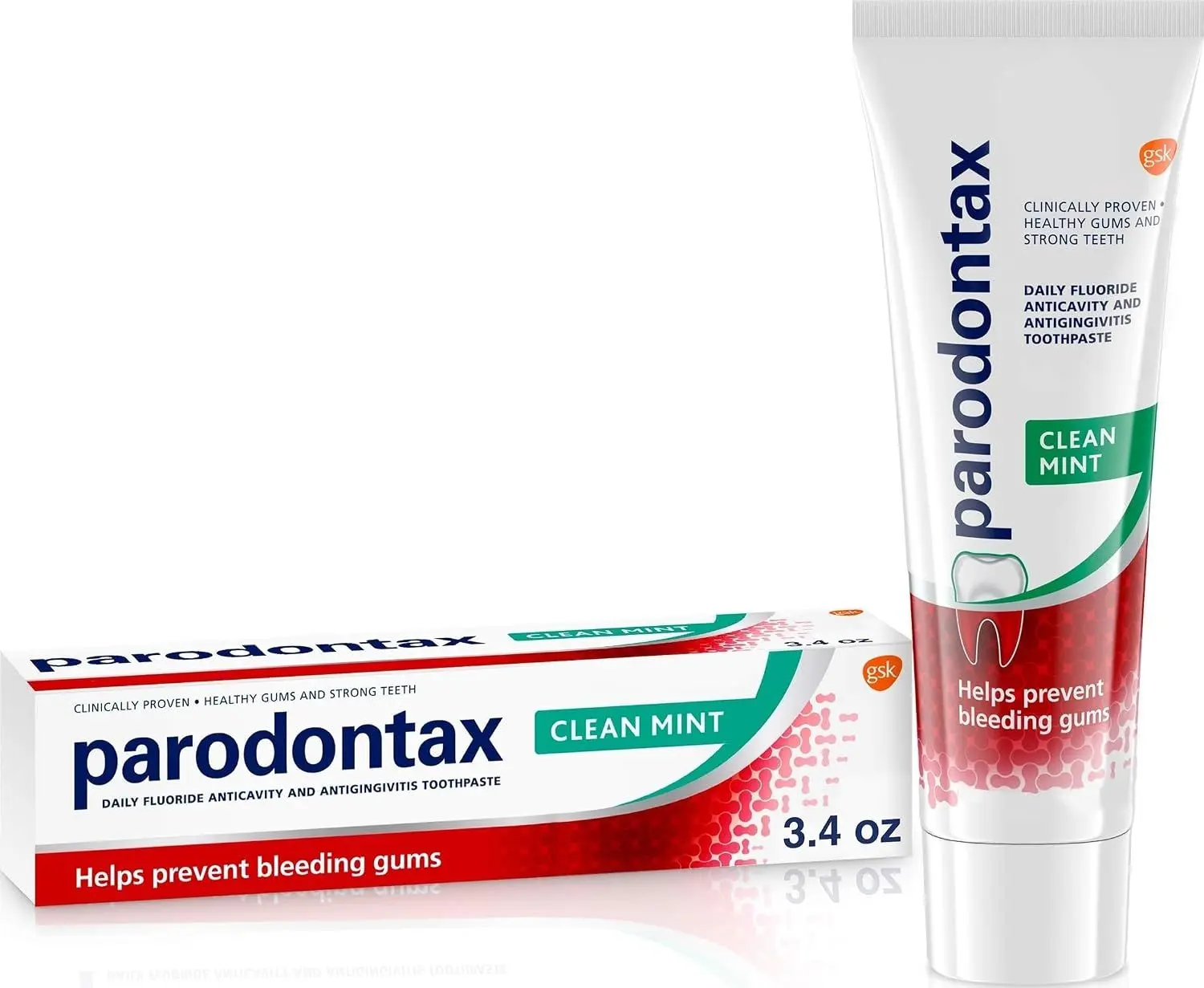 Parodontax Toothpaste for Bleeding Gums, Gingivitis Treatment and Cavity Prevention, Clean mint - 3.4 Ounces – 3.4 Ounce (Pack of 1)