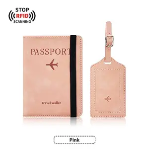 【NEW UPDATED】Passport Holder With Luggage Tag Travel Essentials Passport Cover Wallet RFID Blocking Leather Case International Must Haves Travel Accessories Women Men