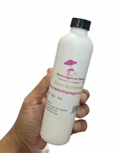 Extravaganza Nails Pure Acetone 8 Fl. Oz. Bottle for Nail Polish Removal & Manicure Care - Versatile Nail Care Solution