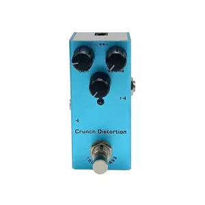 Electric Guitar Pedal Crunch Distortion - Blue with Volume and Tone Controls - Distortion Effect Pedal