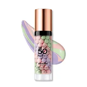 danchel 3-Color Multi-effect Face Primer Sunscreen Isolation Cream, SPF 50, Tone Correcting, Pore & Blemish Blurring, Hydrating & Oil Controlling, Refreshing & Non-Greasy, Gentle Formula, Ideal for Sensitive Skin, Makeup Primer