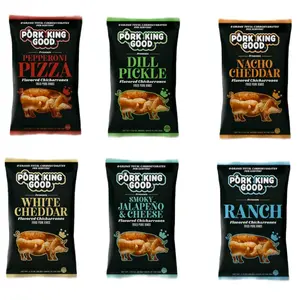 Pork King 4-Pack Assortment - Pepperoni Pizza, Dill Pickles, Nacho Cheddar, White Cheddar, Smoky Jalapeno & Cheese, Ranch Flavors
