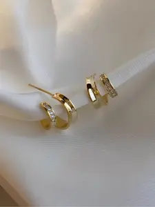 Elegant Earrings Set, Fashionable Lightweight Luxury Style, Casual Metal Chain Design, All Season Wear, No Choking Hazard