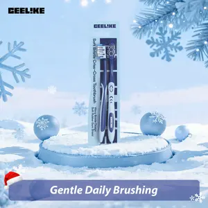 CEELIKE Soft Bristle Criss-Cross Toothbrush 2-Pack - 4-in-1 Oral Care, Effective Deep Cleaning & Gentle Gum Care