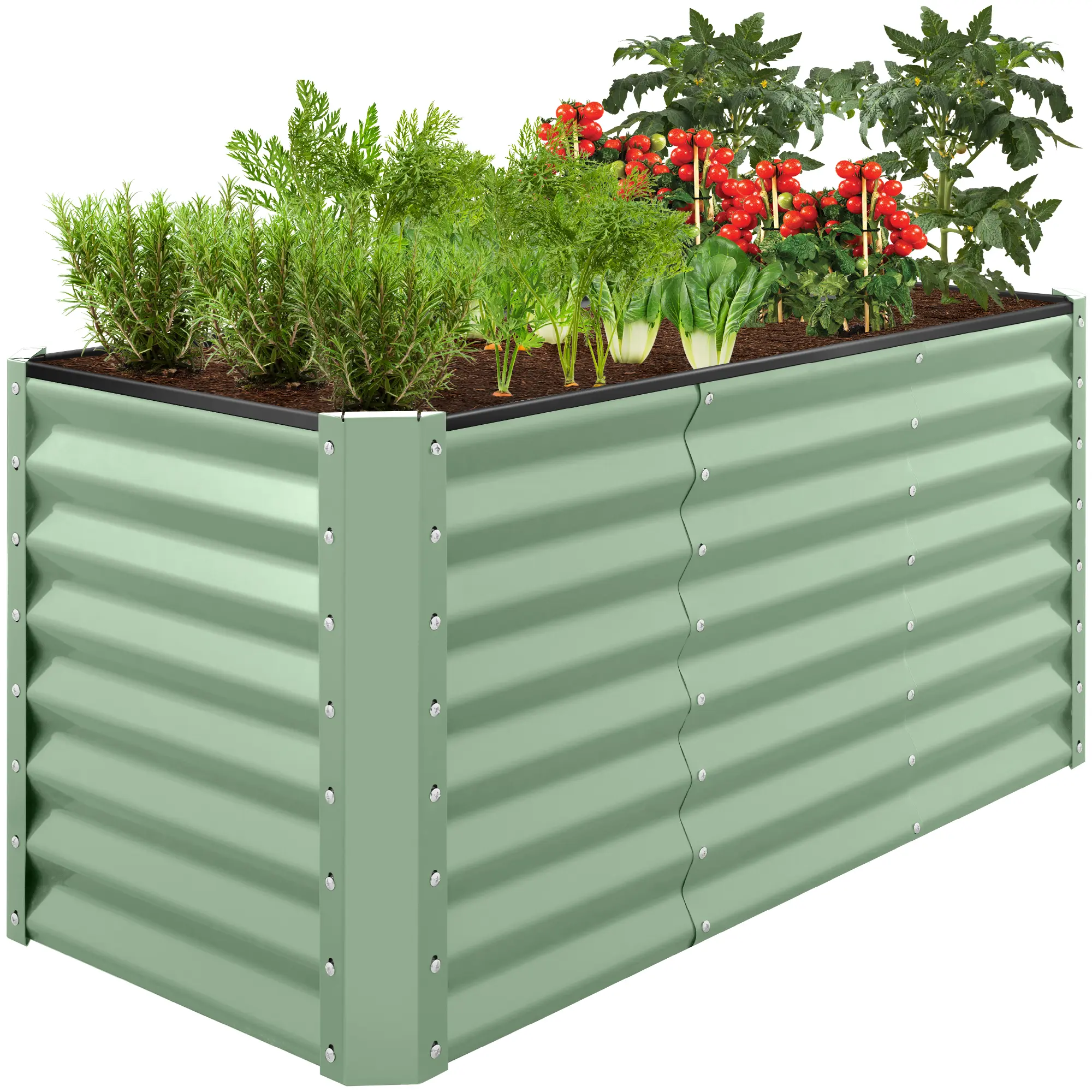 Best Choice Products 4x2x2ft Outdoor Metal Raised Garden Bed, Planter Box for Vegetables, Flowers, Herbs Best Choice Products 4x2x2ft Outdoor Metal Raised Garden Bed, Planter Box for Vegetables, Flowers, Herbs