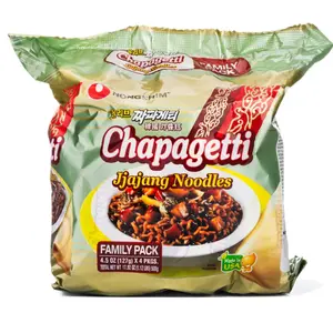 Nongshim Chapagetti Korean Jjajang Instant Noodles, Chewy Savory Bean-Based Food