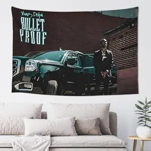 Tapestry Young Music And Dolph Tapestry Aesthetic Vintage Wall Hanging Tapestries Print Home Decor Tapestry
