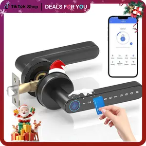 Mother's Day Gift EUERTE Smart Fingerprint Door Lock 1 Count Keyless Entry Lock with Keyboard Handle, Digital Electric Biometric Technology for Bedroom Home Use