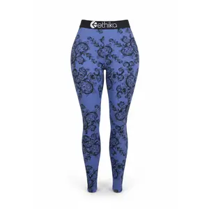 Girls Leggings – Blue Paisley
