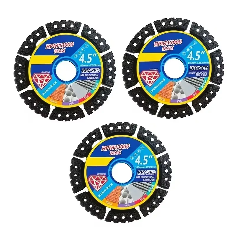3pcs Multi-functional cutting disc, Replaceable blades, precision cutting metal cutting disc, 115x22x5mm, suitable for grinding and cutting tools, abrasives, and grinding media for PVC, iron, stainless steel, aluminum
