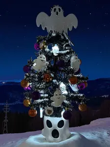 Halloween Christmas Tree  Scary Ghost Tree with White Skull Lights (Free Shipping)