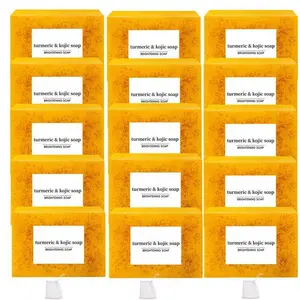 Turmeric Soap Bar, 18pcs/set Natural Handmade Soap Bar, Deep Cleansing Soap Bar for Face & Body, Body Wash & Soap for All Skin Types, Gentle Cleansing Soap