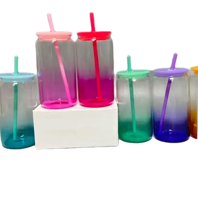 16oz Ombre gradient Jelly sublimation glass