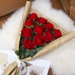 10pcs Artificial Rose Bouquet for Weddings, Birthdays, and More - Long Stem Fake Roses for Floral Arrangements and Home Decor - Perfect Gift for Valentine's Day, Mother's Day