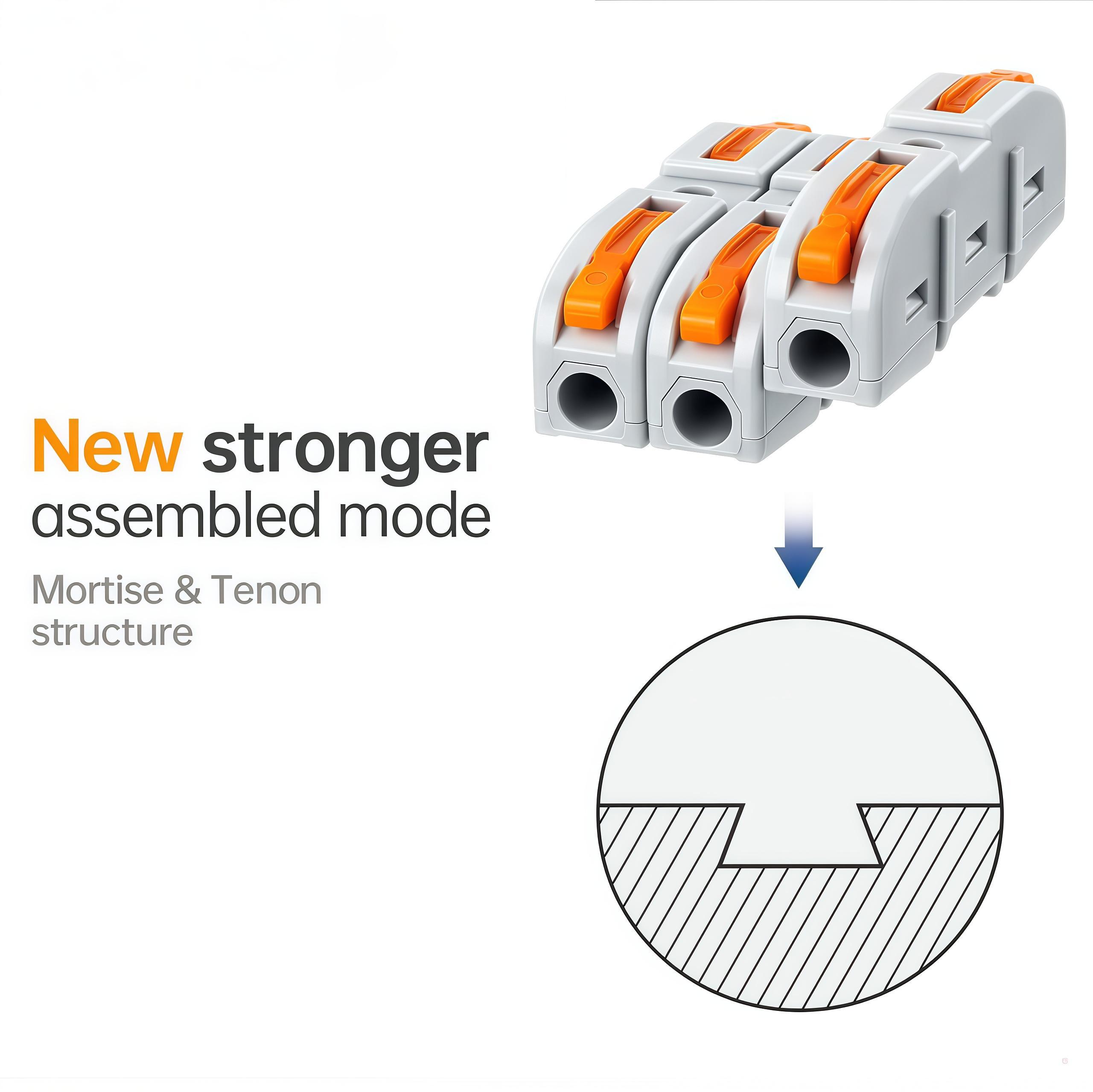 Quick Wire Connection Assortment Kit, Lever WireConnectors & Wire Stripper, (50-100) PieceQuickConnect Electrical Splicing Kit for CompactInlineTerminals - 28-12 AWG,Wire Connectors for Home,Office, Factory.