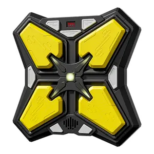 Electronic Kids Punching Game LED Lights Music Boxing Target Wall-mounted Fitness Toy with Adjustable Speed and Volume Punching Equipment for Home Thanksgiving Chrismats Gift Set