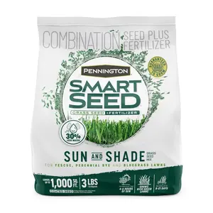 Seed Sun and Shade Grass Seed Mix, for Sun to Partial Shade, 20.0 lb