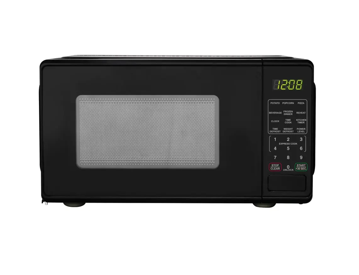 0.7 Cu ft Countertop Microwave Oven, 700 Watts, Black, New