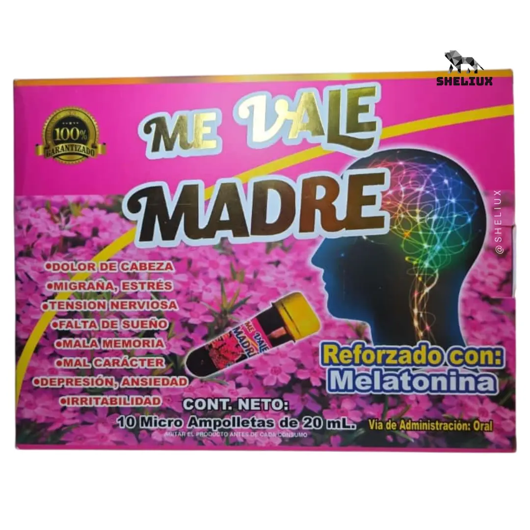 Me Vale Madre Drinkable Supplement – 10 Ampoules of 20ml – Special Formula