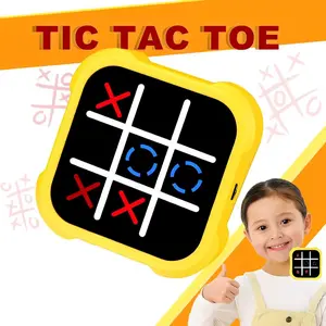 Electronic Tic Tac Toe Game - Portable Handheld Puzzle Toy for Ages 3+ with 3-in-1 Modes, Educational Memory Growth, Ideal Travel Companion for Family Fun and Learning (AAA Battery Needed)