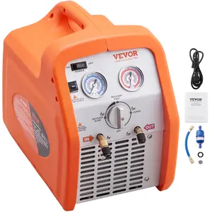 VEVOR 3/4 HP Refrigerant Recovery Machine - Portable AC Recovery Machine with High Pressure Protection,  120V 60Hz Refrigerant Recycle Machine HVAC for Car Air Conditioning, Vapor Liquid Refrigerant