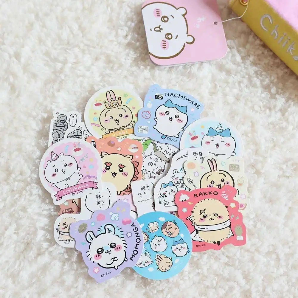 Chiikawa Sticker Pack Cute Hachiware Usagi Momonga Chikawa Flying Squirrel Kawaii Sticker Set for Decoration and Scrapbooking