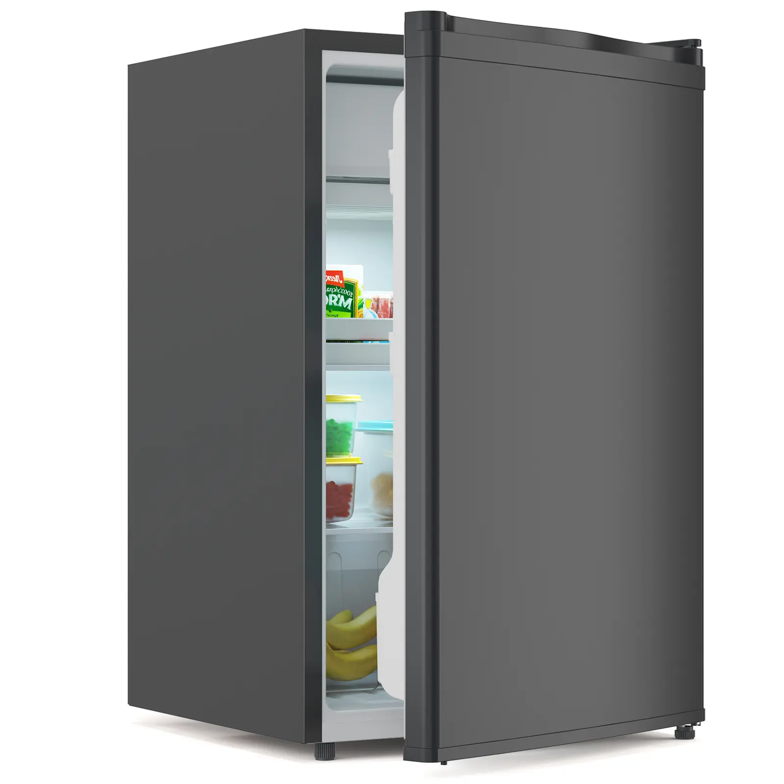 Compact 4.3 Cu ft Mini Fridge with Freezer, 122l Single Door Compact Refrigerator, 7-Level Temperature Control, Easy-Clean ABS Interior, Ultra Quiet & Energy Efficient for Bedroom, Dorm, Office, Apartment