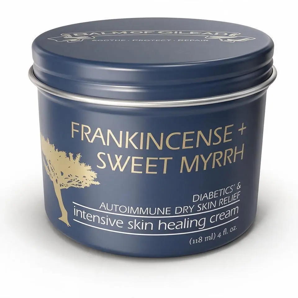 Balm Of Gilead Frankincense & Myrrh Foot Healing Cream For Sensitive Skin – Nourishing Therapy & Diabetic Relief, Dry, Hydrating