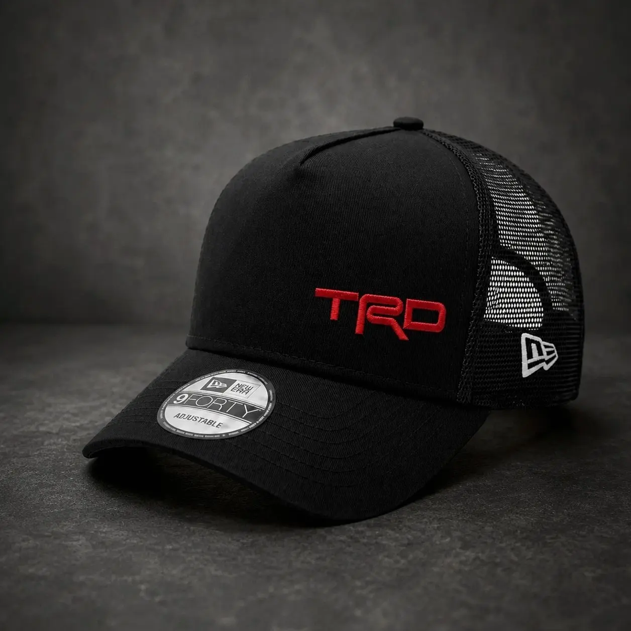 TRD Mesh Trucker Hat Black Racing Baseball Cap Vintage Auto Logo Meshback
