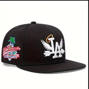 La Caps Retro Design Heat-Resistant Fitted Cap for Men and Women - Black, Comfortable Fit, Retro Style, High-Quality Material